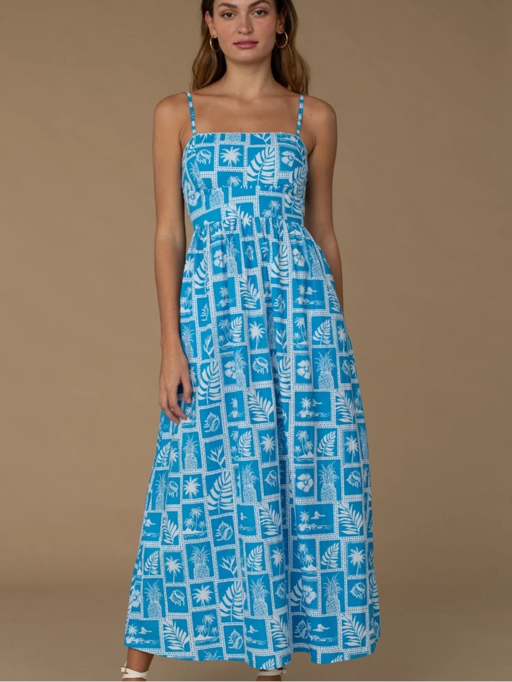 Elizabeth James the Label Abigail Dress Postcard Blue